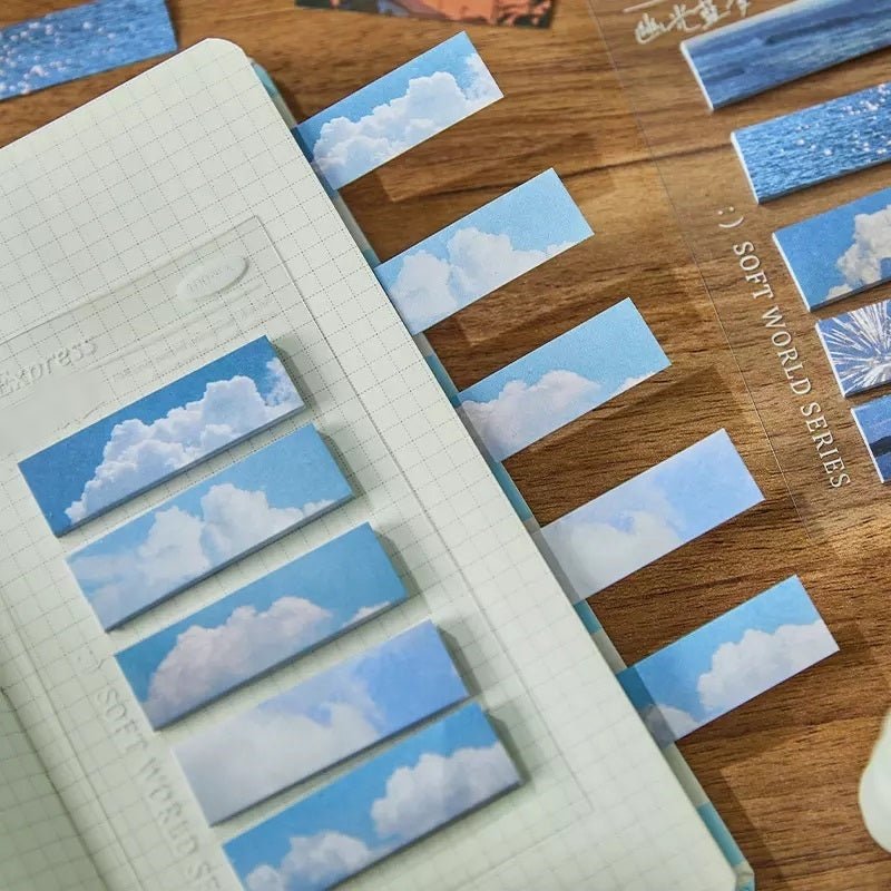 Natural Series Landscape Index book tab series/ sticky notes/ page flags | 100 sheets each - Supple Room
