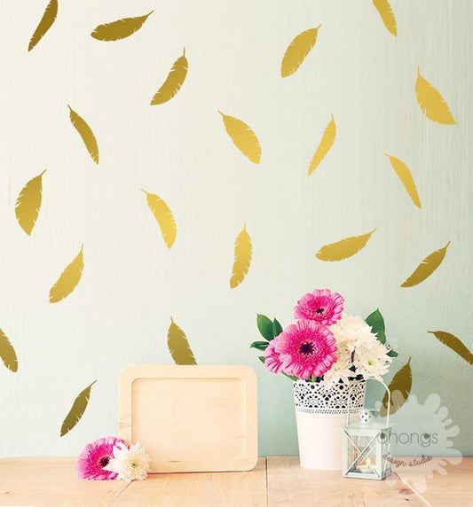 Oh Feather Wall Decals | Room Décor | 12 Pcs - Supple Room