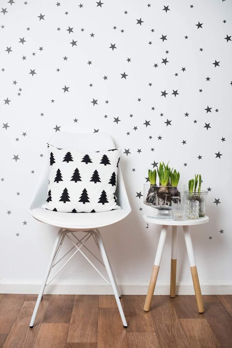Starry Wall Decals | Geometric Room Décor | 55 Pcs - Supple Room