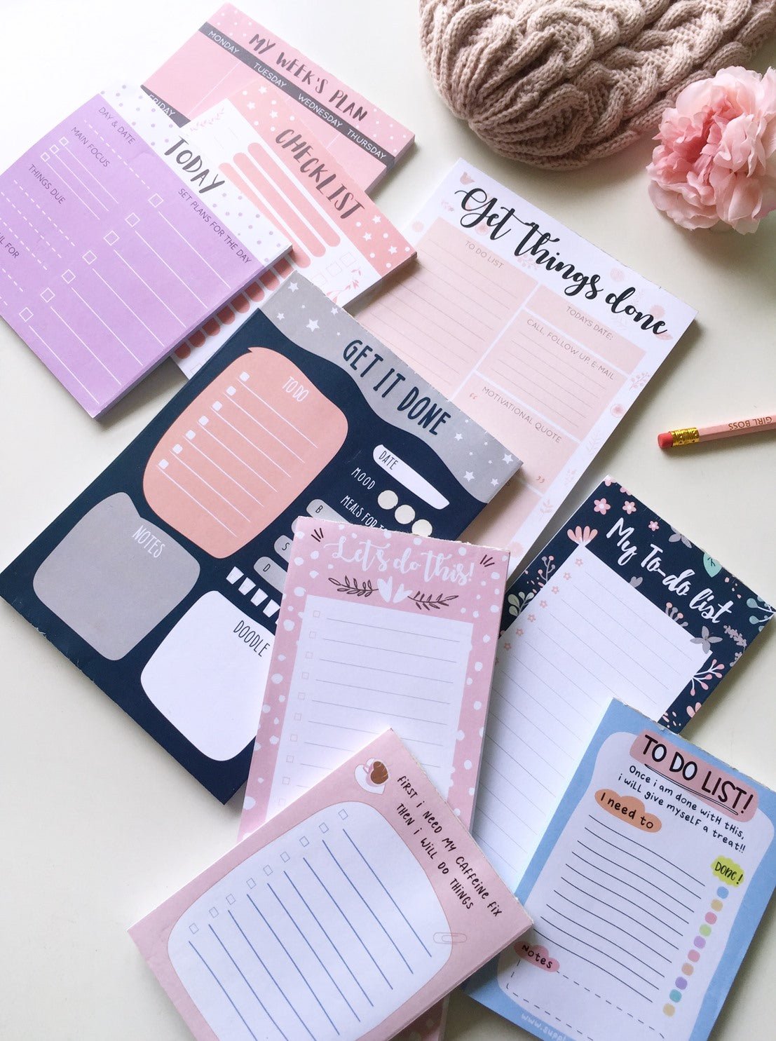 Planners ,To do lists and Notepads