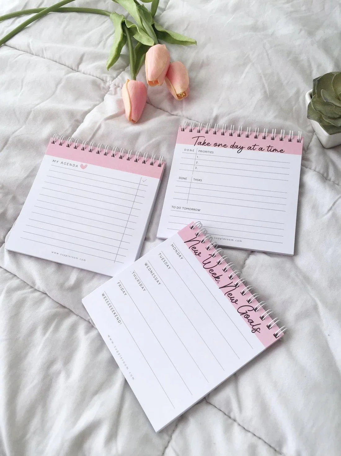 Daily, weekly & monthly planners.