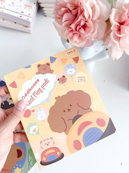 Cozy Bear Planet – Paper & PET Sticker Book (30 Sheets)
