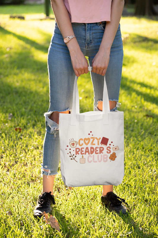 Cozy Reader's Club Tote Bag | 13x15"