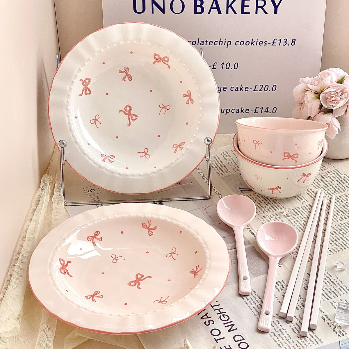 Pretty Little Bows Porcelain Plates 🎀