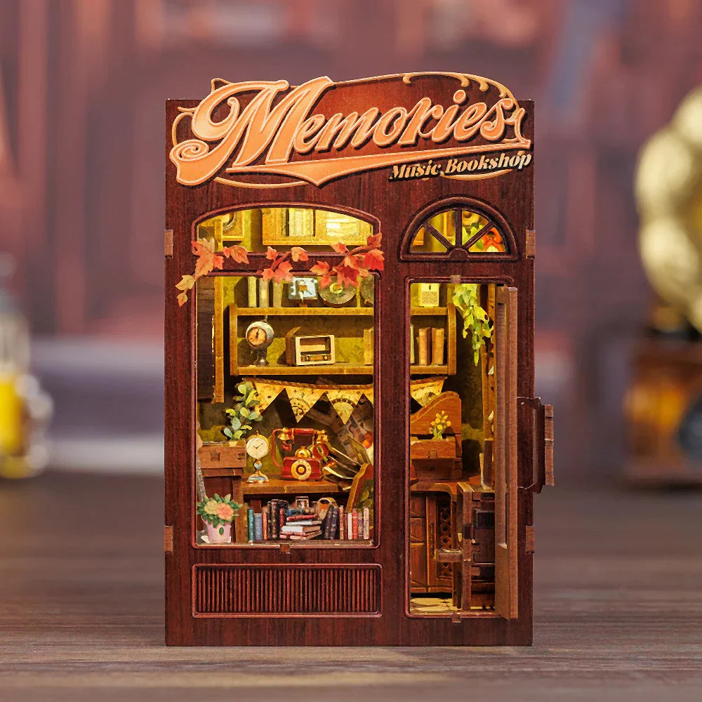 Memories Music Bookshop – DIY Bookstore Miniature Kit for your Bookshelf