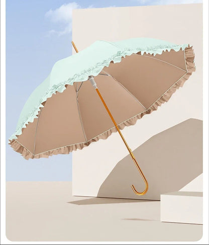 Sweet Frill Semi Automatic Umbrella | UV and Rain protection
