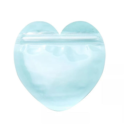 Cute Heart shaped clear pouches for jewellery/candies packaging | 3.3x2 inches