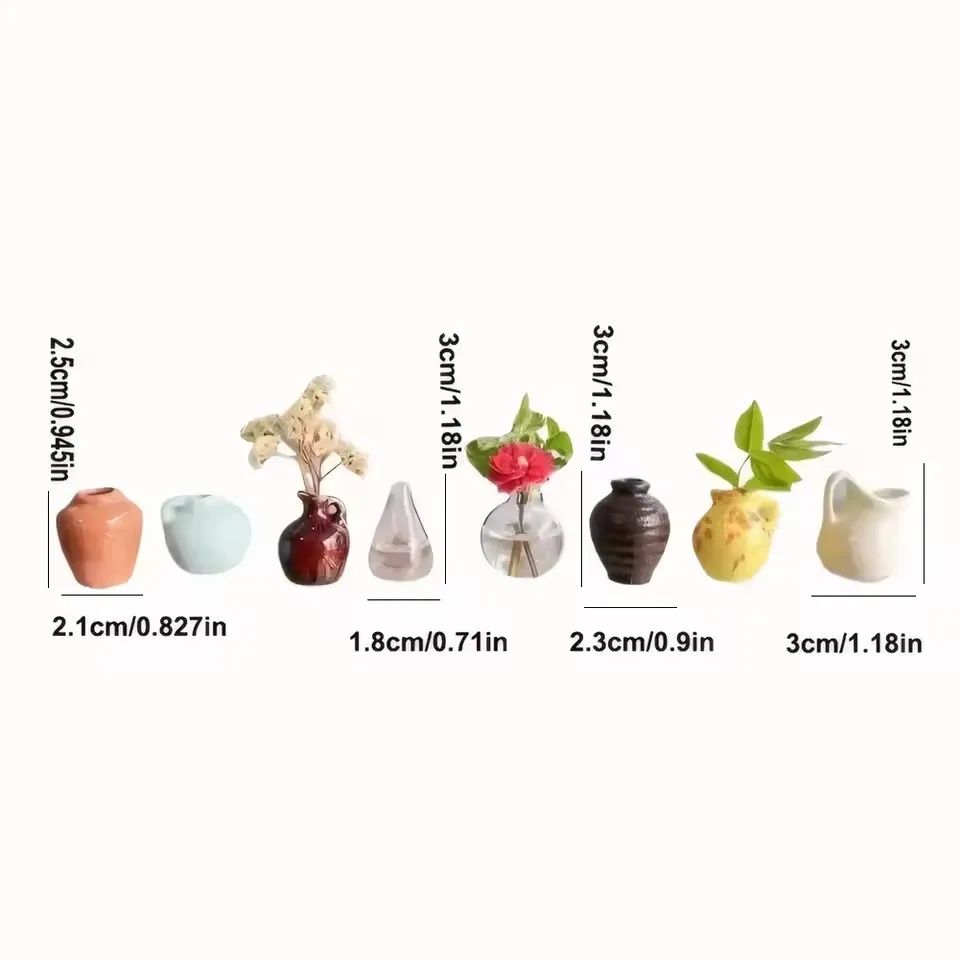 Petite Bloom Ceramic Vase Magnets (Set of 8)