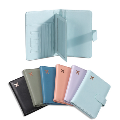Soft Voyage RFID Blocking Multi Compartment Pastel Passport Wallet Holder Organiser | PU Leather