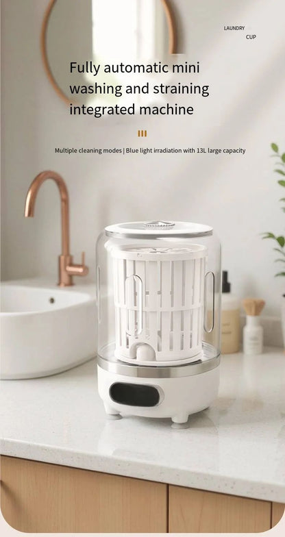 Blush Wash 3-in-1 Cordless Mini Portable Washing Machine with Spin Basket | 3 Litre