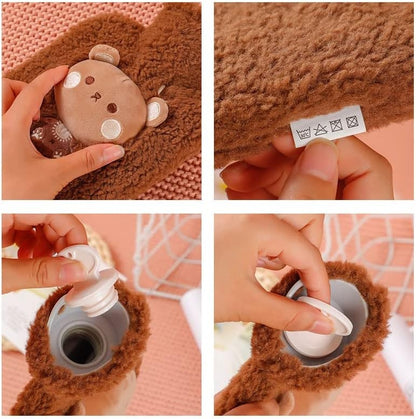 Kawaii Hot Water Bag with Fuzzy Cover