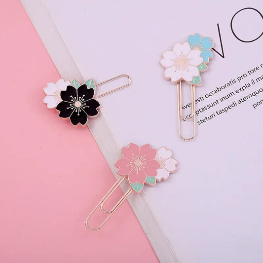 Metallic Cherry blossom Flower Bookmark | Available in 2 colors