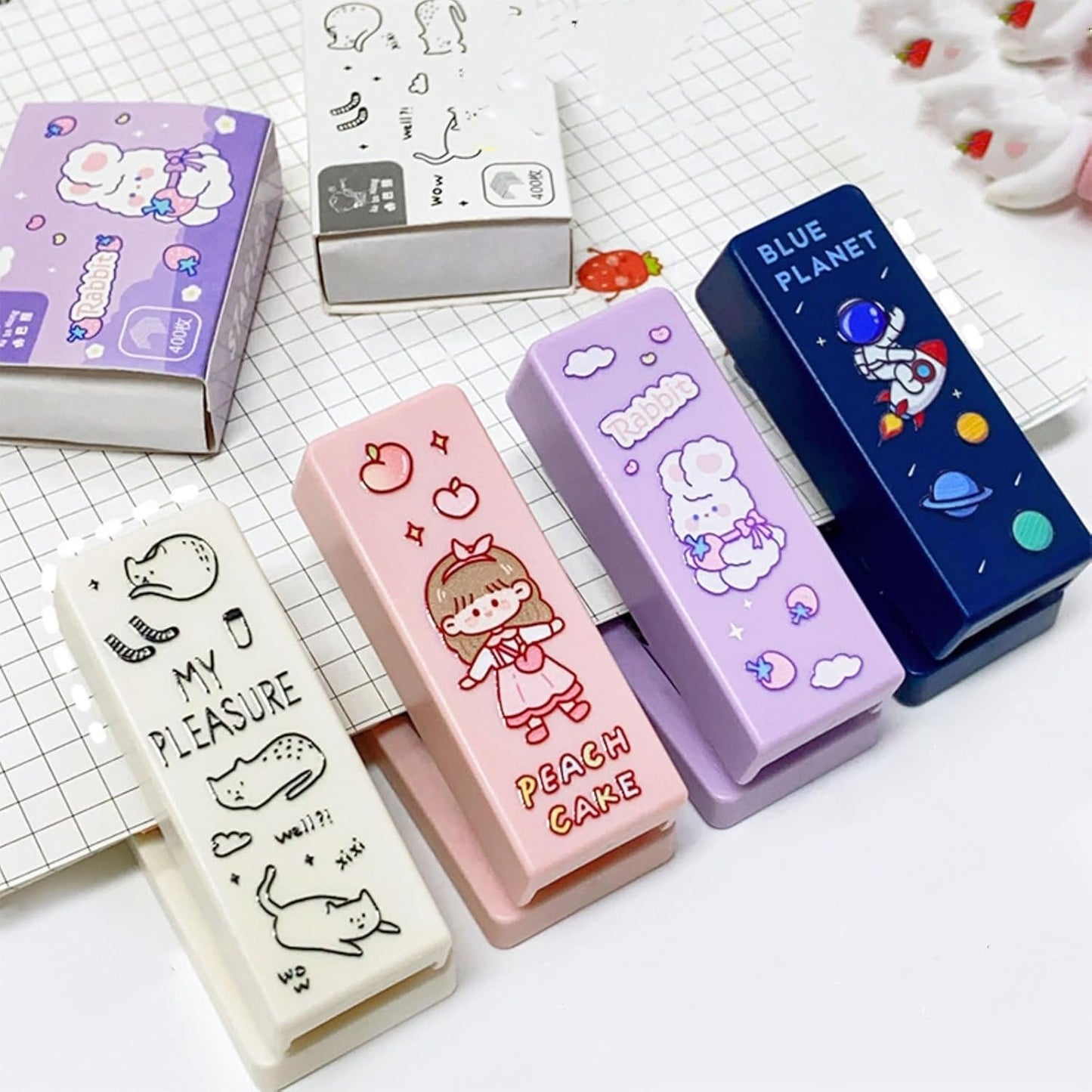 Kawaii Portable Mini Stapler for Kids, Art & Craft Activities,