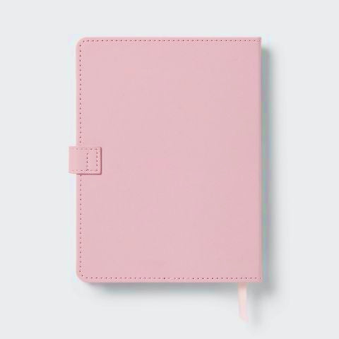 Love Locked Diary – Pink PU Leather Journal with Golden Edges
