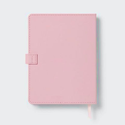 Love Locked Diary – Pink PU Leather Journal with Golden Edges