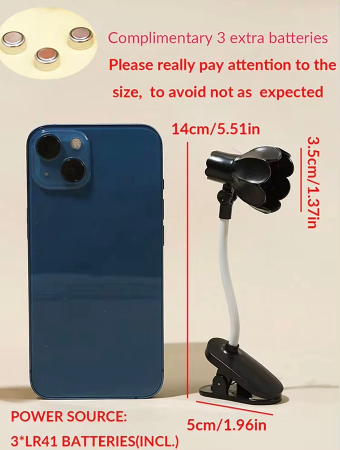 Petal Glow Mini Clip-On Book Light