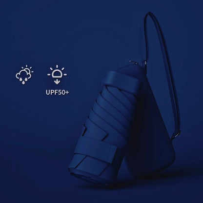 Chic tones & Ultra compact pastel umbrella with case | For rains and sunny day | UV Protection