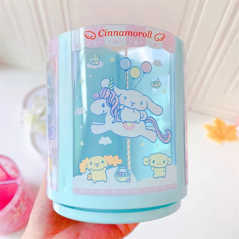 Kawaii Carousel Pastel Rotating Pen Holder