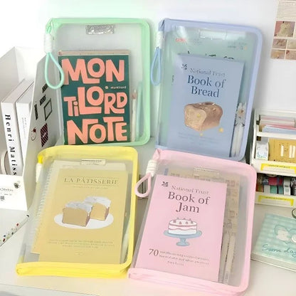 Pastel A4 Transparent File Folder | Available in 4 colors