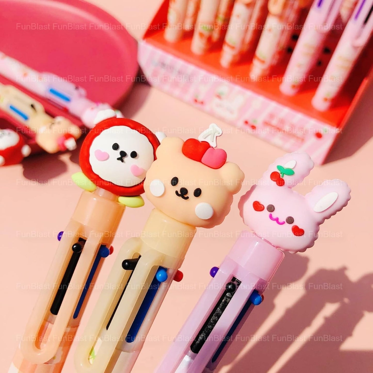 Cute Kawaii cherry bubbles 6 color pen