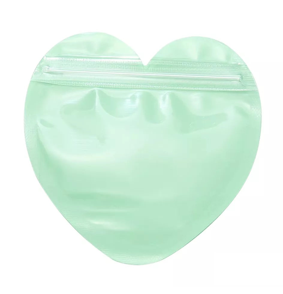 Cute Heart shaped clear pouches for jewellery/candies packaging | 3.3x2 inches