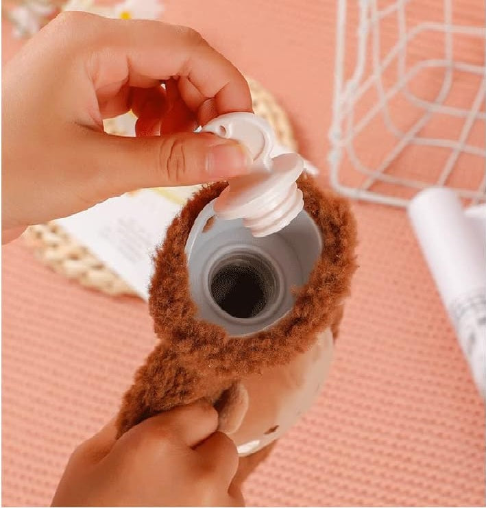 Kawaii Hot Water Bag with Fuzzy Cover