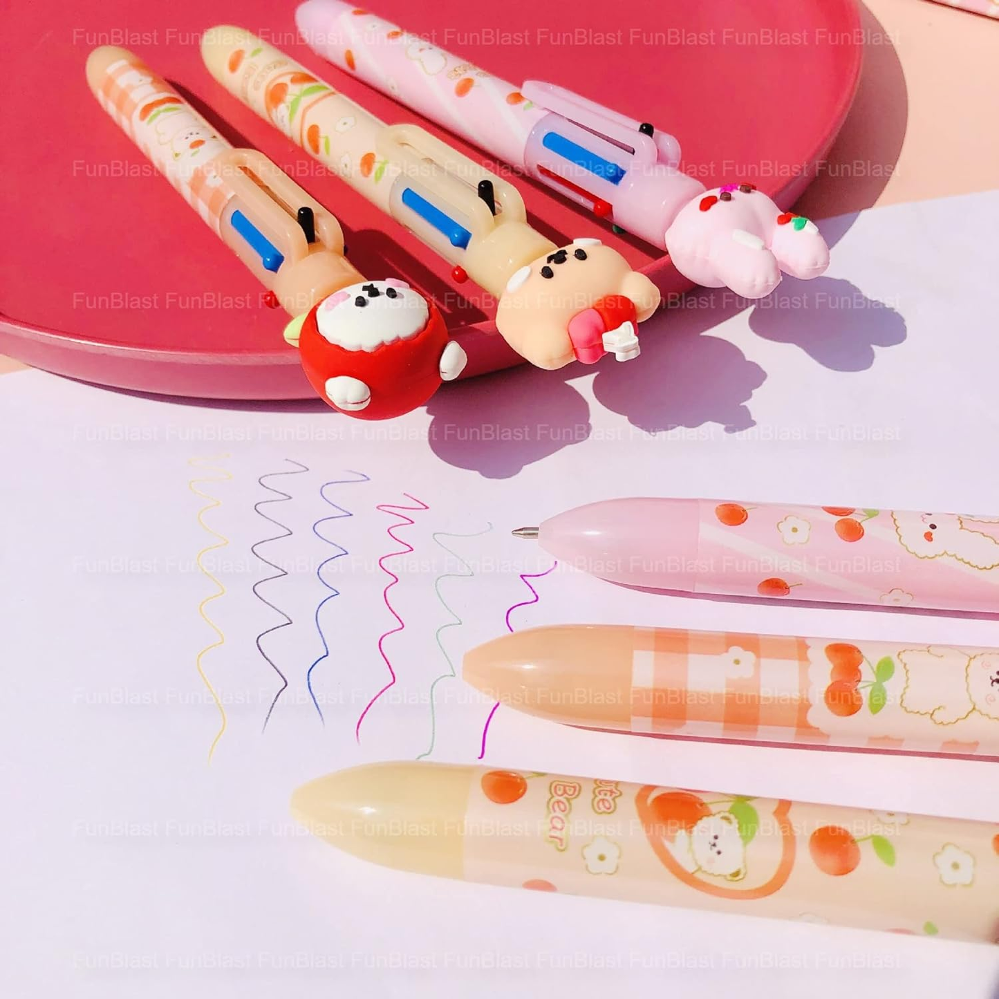 Cute Kawaii cherry bubbles 6 color pen