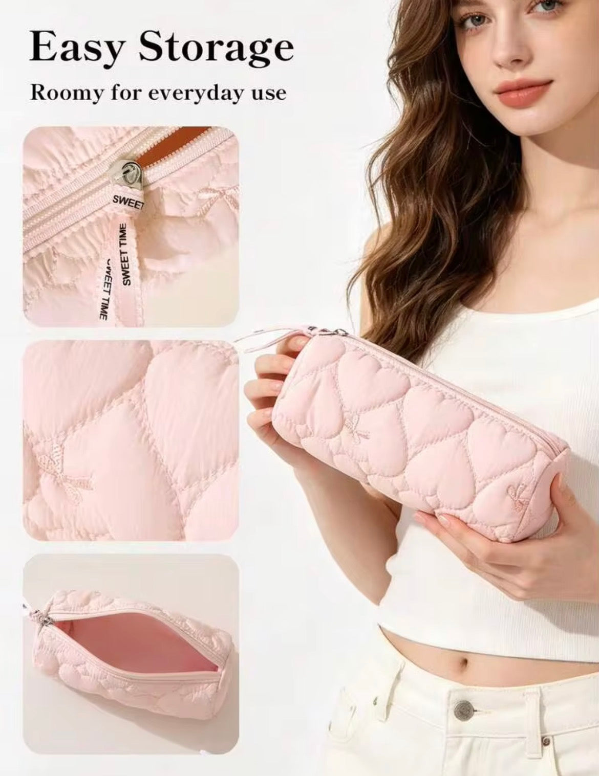 Sugar Puff Quilted Pouch