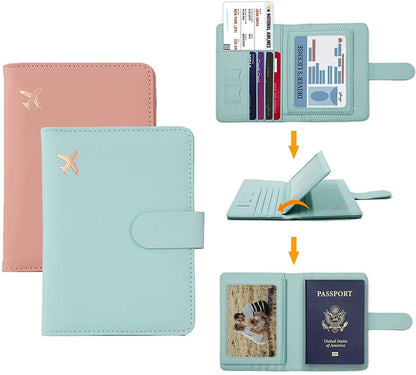 Soft Voyage RFID Blocking Multi Compartment Pastel Passport Wallet Holder Organiser | PU Leather