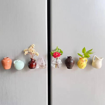 Petite Bloom Ceramic Vase Magnets (Set of 8)