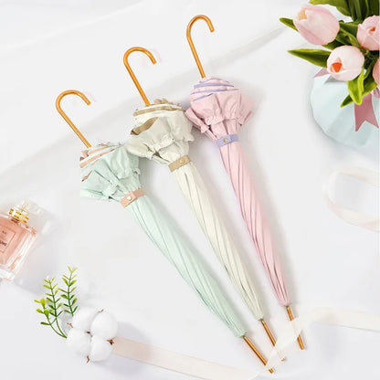 Sweet Frill Semi Automatic Umbrella | UV and Rain protection