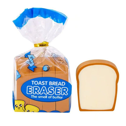 Mini Bread Slice Erasers (4 pcs in a set)