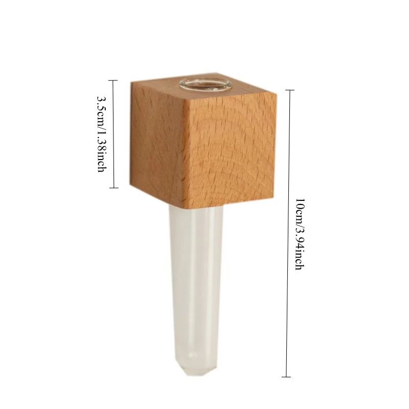 Minimalist Wooden Flower Vase Fridge Magnet | Set of 2