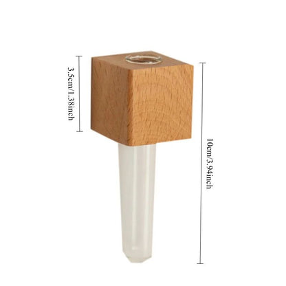 Minimalist Wooden Flower Vase Fridge Magnet | Set of 2