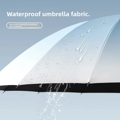 Fresh Gradient Semi Automatic Long Umbrella | UV & Rain Protection