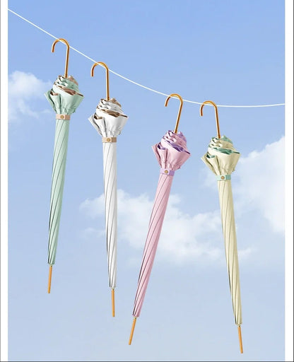 Sweet Frill Semi Automatic Umbrella | UV and Rain protection