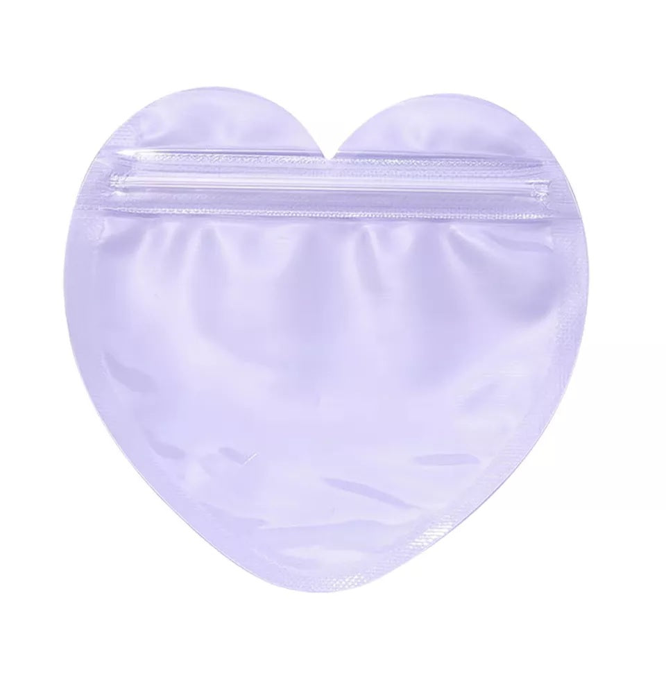 Cute Heart shaped clear pouches for jewellery/candies packaging | 3.3x2 inches