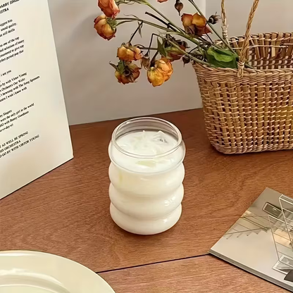 Soft Bubble Minimal Glass Tumbler | 450 ML