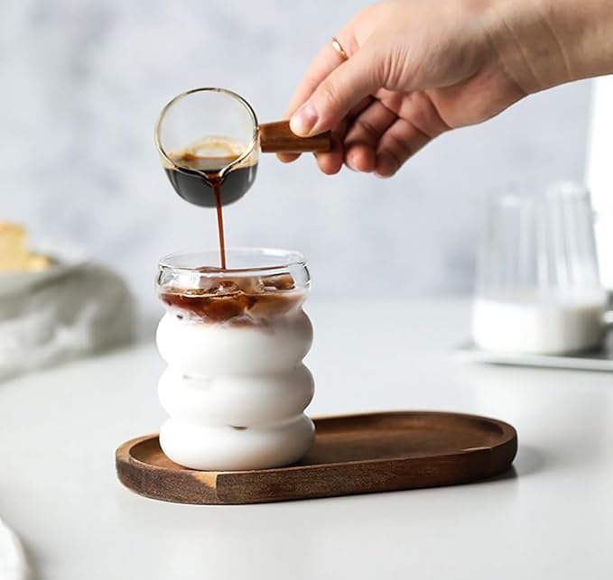 Soft Bubble Minimal Glass Tumbler | 450 ML