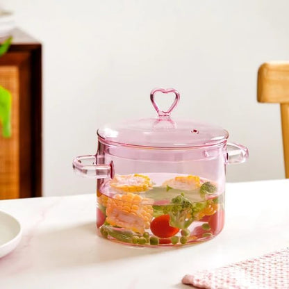 Love Simmer Borosilicate Glass Cooking Pot | 1.8 L