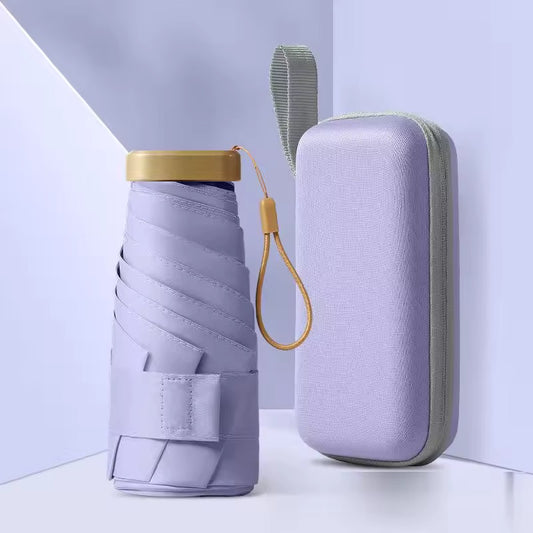Subtle Shades Ultra compact pastel umbrella with case | For rains and sunny day | UV Protection