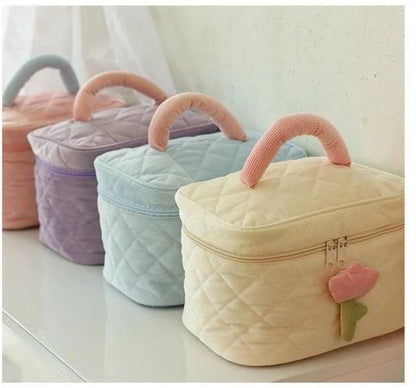 Cozy Tulip Korean Vanity Pouch