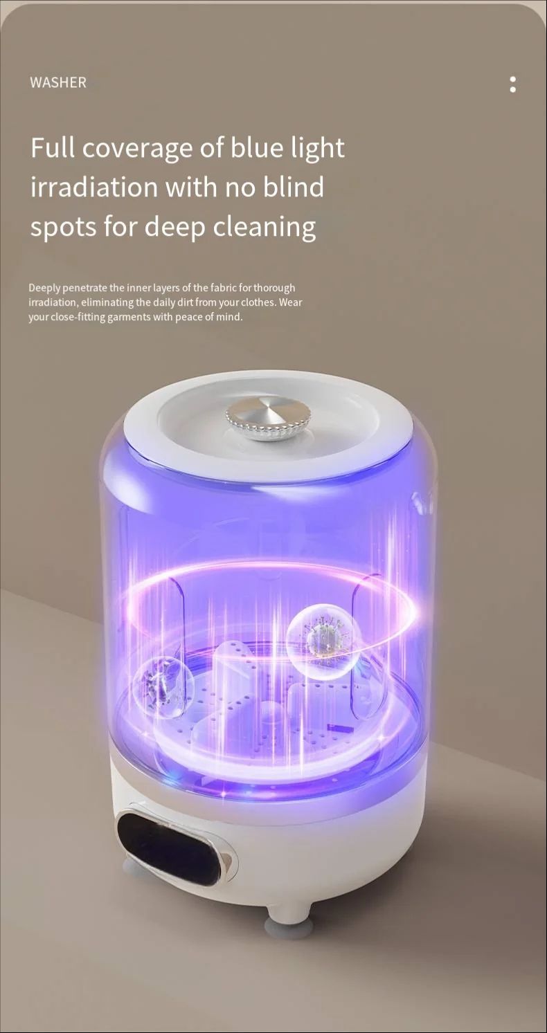 Blush Wash 3-in-1 Cordless Mini Portable Washing Machine with Spin Basket | 3 Litre