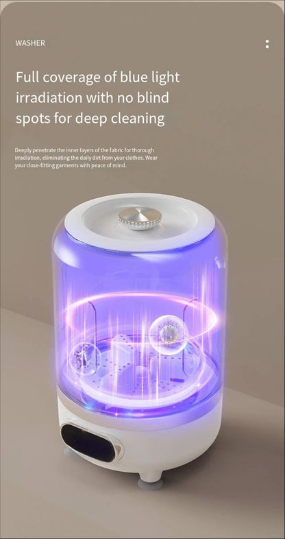 Blush Wash 3-in-1 Cordless Mini Portable Washing Machine with Spin Basket | 3 Litre