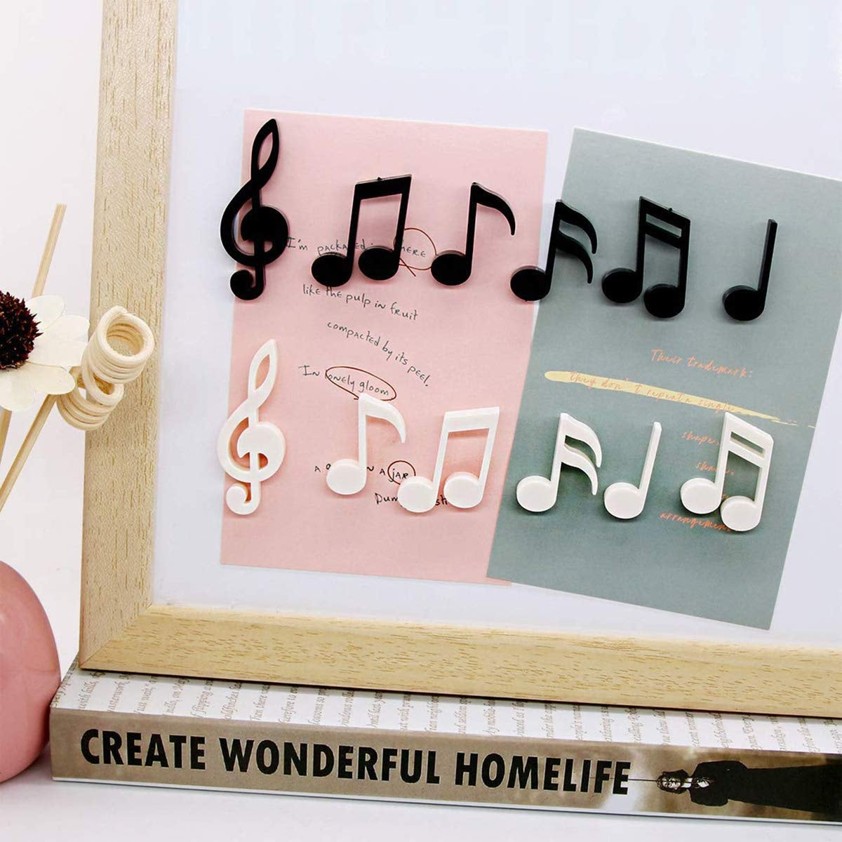 3D Musical Notes Refrigerator Magnet | Set of 6