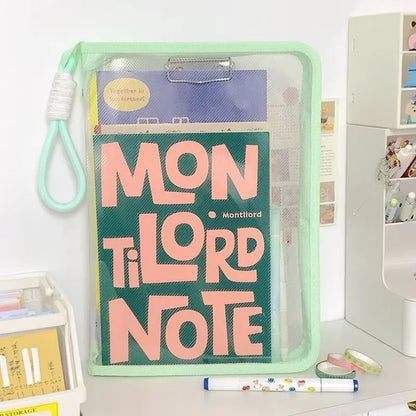 Pastel A4 Transparent File Folder | Available in 4 colors