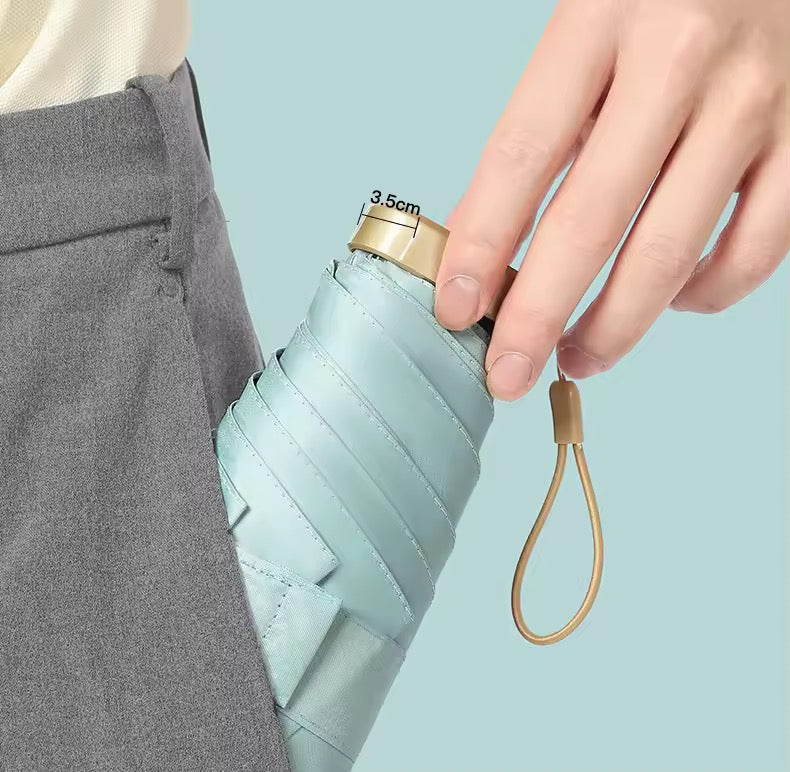 Subtle Shades Ultra compact pastel umbrella with case | For rains and sunny day | UV Protection