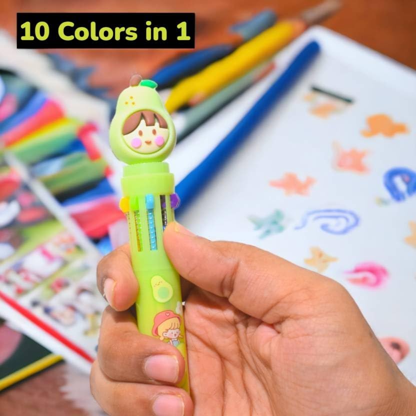 Bubble buddy 10 in 1 Colorful Ballpoint pen