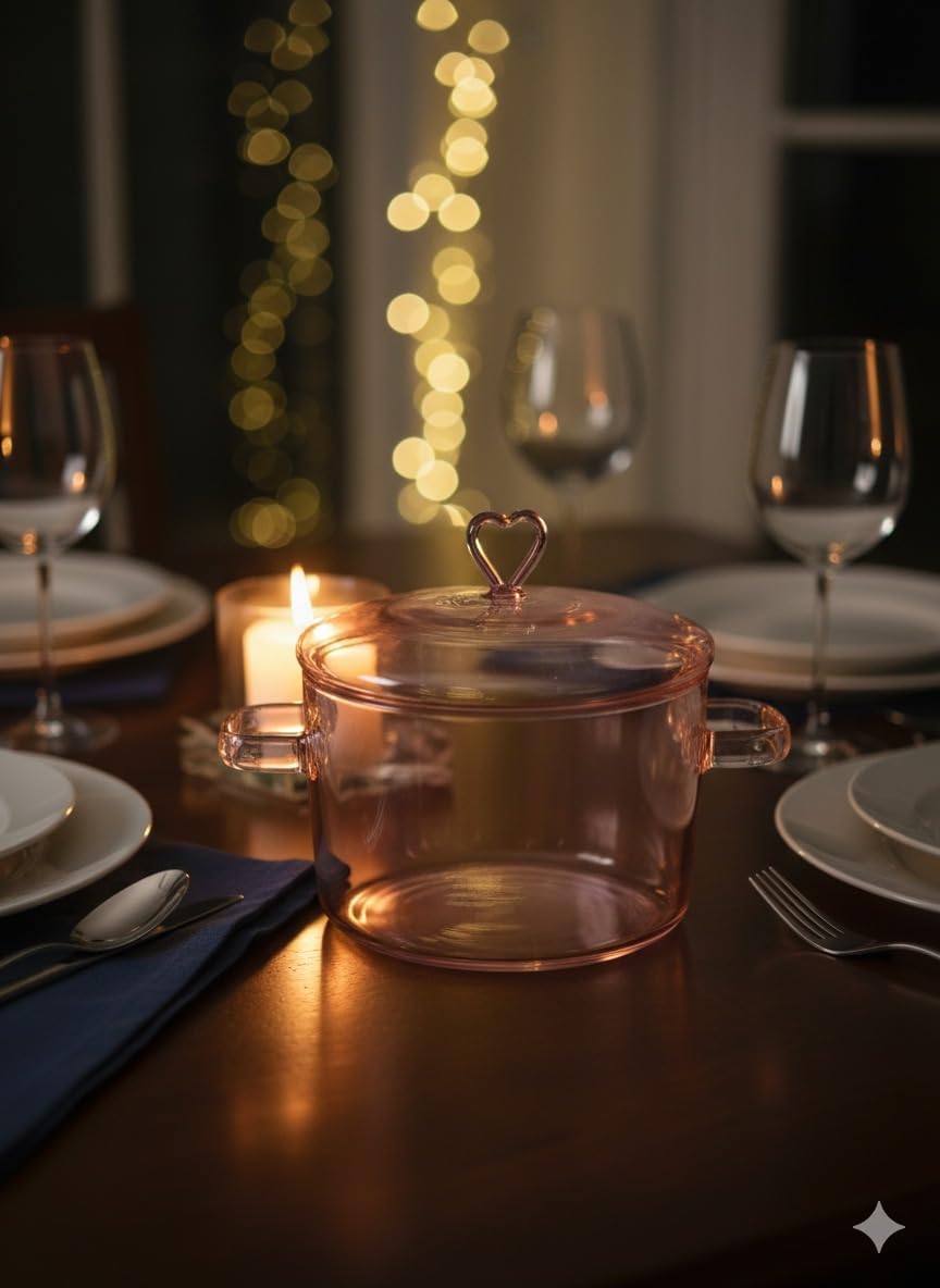 Love Simmer Borosilicate Glass Cooking Pot | 1.8 L