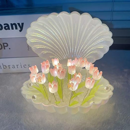 DIY Tulip Flower Shell Lamp | Small 10x10 cm